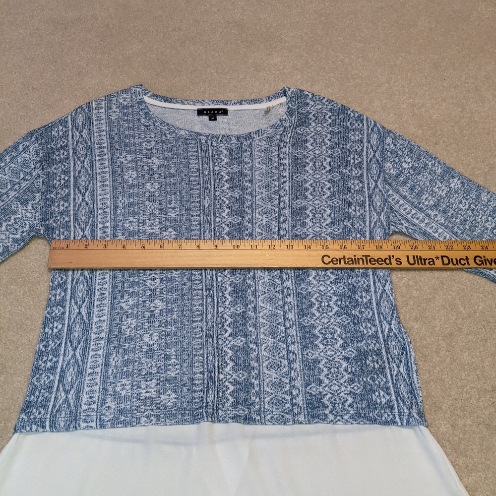 Kiara blue & white long sleeve top - Picture 13 of 15